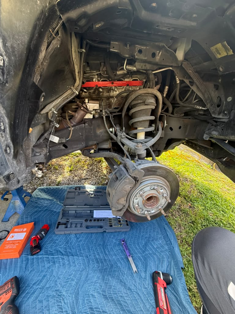 Brake and suspension repair performed on location